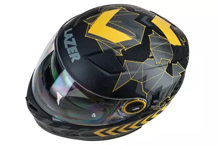 Lazer Bayamo Adam Réplica de capacete integral de motociclista preto amarelo mate S-9