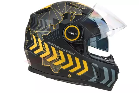 Lazer Bayamo Adam Replica Integral-Motorradhelm schwarz matt gelb XS-5