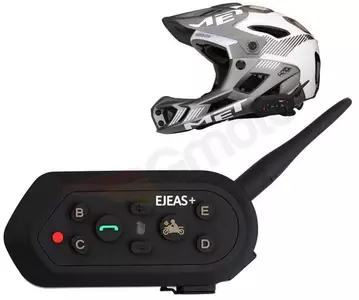 Ejeas E6+ intercomunicador Bluetooth moto para 1 casco + mando a distancia-6