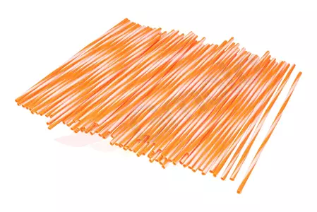 MX Cross Enduro spaakdoppen 72 stuks oranje en wit - 138991