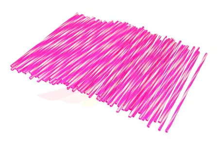 Tappi per raggi MX Cross Enduro 72 pezzi rosa e bianco - 138993