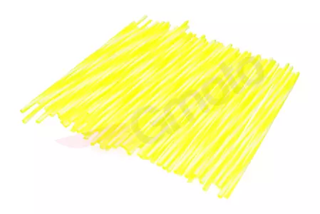 MX Cross Enduro spaakdoppen 72 stuks fluo geel - wit - 139000