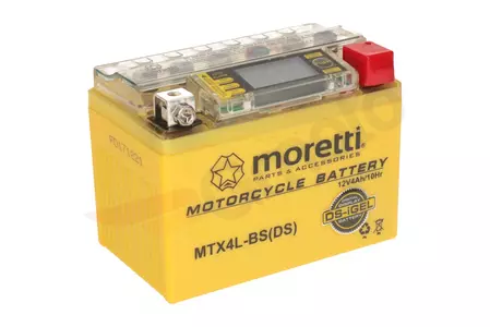Batería de gel 12V 4 Ah Moretti YTX4L-BS con indicación de parámetros-2