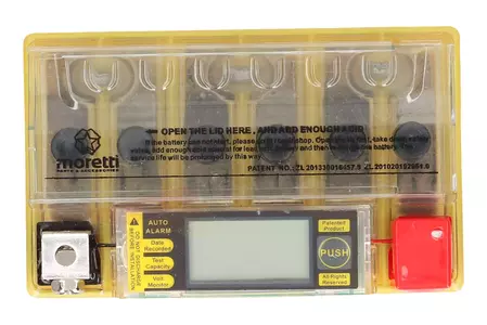 Bateria de gel 12V 4 Ah Moretti YTX4L-BS com indicação de parâmetros-3