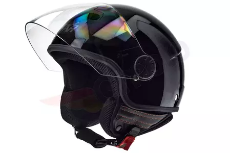 Casco de moto Naxa S15 open face negro brillante L-1