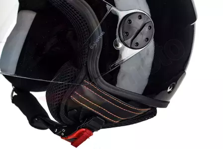 Casco de moto Naxa S15 open face negro brillante L-7