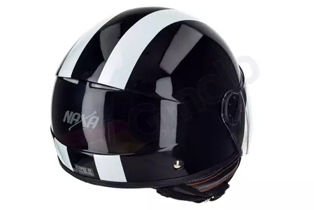 Casco moto Naxa S15 open face negro con correa XL-6