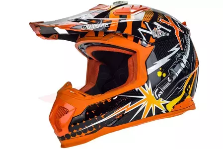Naxa C8 casco moto cross enduro naranja L-1