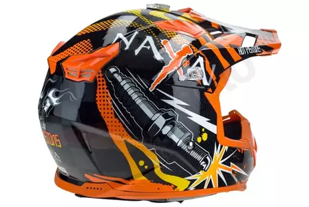 Naxa C8 casco moto cross enduro naranja L-4