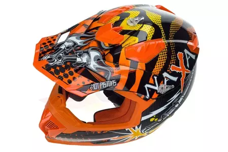 Naxa C8 casco moto cross enduro naranja L-6