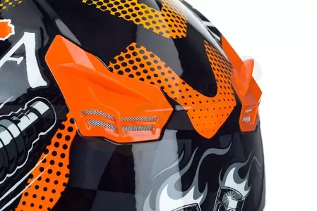 Naxa C8 casco moto cross enduro naranja L-9
