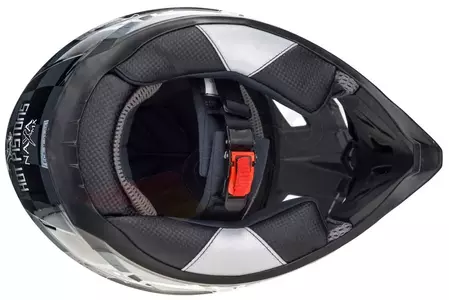 Naxa C8 casco moto cross enduro negro grafico S-10
