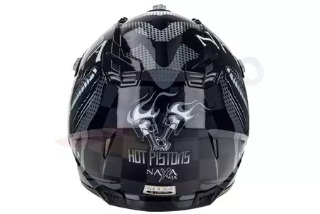 Naxa C8 casco moto cross enduro negro grafico S-5