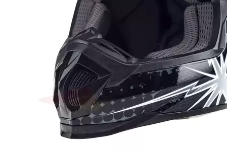 Naxa C8 casco moto cross enduro negro grafico S-7