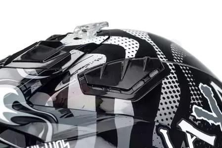 Naxa C8 casco moto cross enduro negro grafico S-8