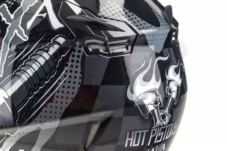 Naxa C8 casco moto cross enduro negro grafico S-9