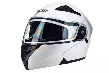 Motociklistička kaciga Naxa FO3 koja pokriva cijelo lice, bijela L-2