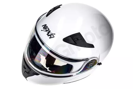 Motociklistička kaciga Naxa FO3 koja pokriva cijelo lice, bijela L-9