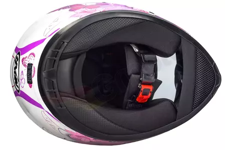 Casco integral de moto para mujer Naxa F20 rosa XS-12