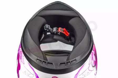 Casco integral de moto para mujer Naxa F20 rosa XS-13