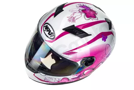 Casco integral de moto para mujer Naxa F20 rosa M-8