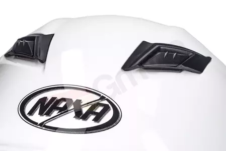 Casco integral de moto Naxa F21 blanco M-11