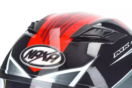 Kask motocyklowy integralny Naxa F21 czerwona grafika XS-11