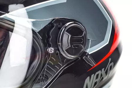 Kask motocyklowy integralny Naxa F21 czerwona grafika XS-12