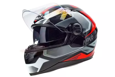 Motociklistička kaciga Naxa F21 koja pokriva cijelo lice, crvena, XS grafika-1