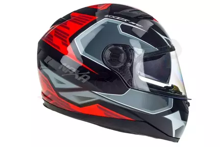 Motociklistička kaciga Naxa F21 koja pokriva cijelo lice, crvena, XS grafika-3
