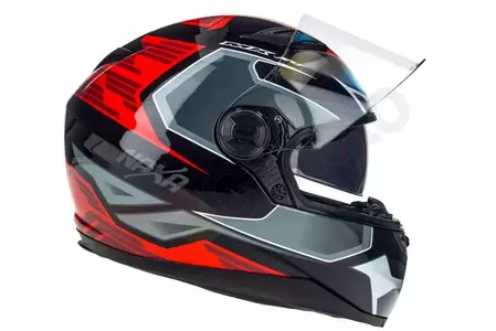 Motociklistička kaciga Naxa F21 koja pokriva cijelo lice, crvena, XS grafika-4