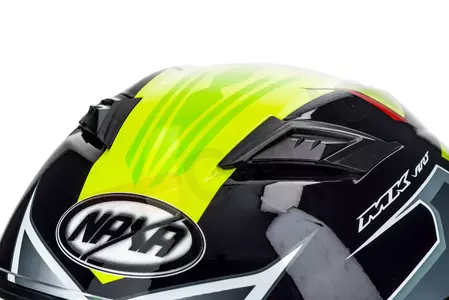 Kask motocyklowy integralny Naxa F21 żółta grafika L-11