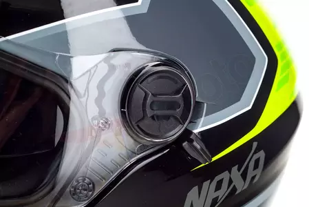 Kask motocyklowy integralny Naxa F21 żółta grafika L-12