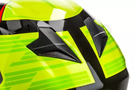 Kask motocyklowy integralny Naxa F21 żółta grafika L-13