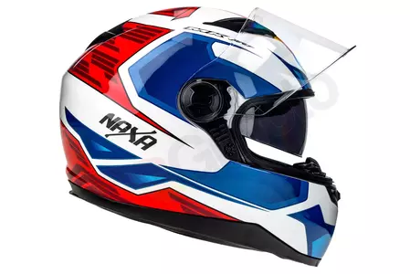 Motociklistička kaciga Naxa F21 full face, bijela, plava, crvena, L grafika-5