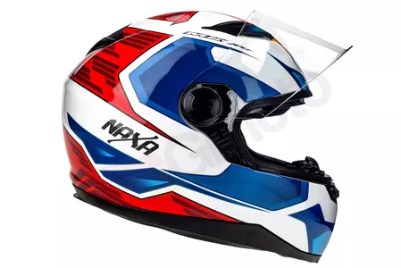 Motociklistička kaciga Naxa F21 full face, bijela, plava, crvena, L grafika-6