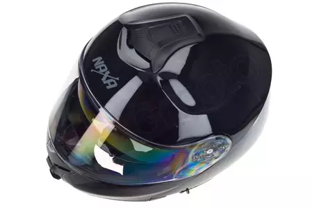 Motociklistička kaciga Naxa FO4 koja pokriva cijelo lice, crna L-9
