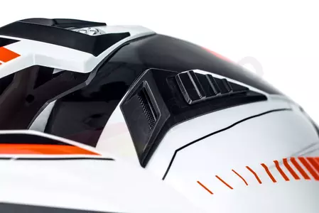 Kask motocyklowy adventure Naxa CO3 biało pomarańczowy L-10