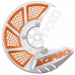 Μπροστινό κάλυμμα δίσκου φρένου λευκό-πορτοκαλί Acerbis X-brake 2.0 - 0021846.031 