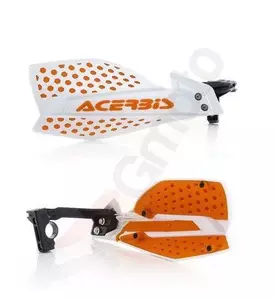 Handvaten - bladeren - handbeschermers Acerbis X-Ultimate wit - oranje-3