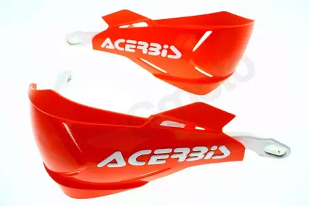 "Acerbis X-Factory" rankiniai su aliuminio šerdimi oranžinės ir baltos spalvos-2