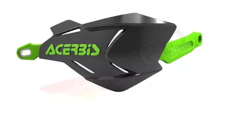 Ръкохватки Acerbis X-Factory с алуминиева сърцевина, черни и зелени-1