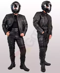 L&J Rypard Retro II kožená bunda na motorku čierna L-2