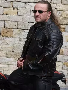 L&J Rypard Retro II giacca da moto in pelle nera L-7
