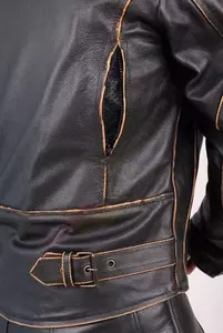 L&J Rypard Retro II kožená bunda na motorku čierna M-6