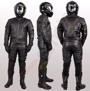 L&J Rypard Easy Rider motorcykeljacka i läder svart M-2