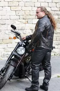 L&J Rypard Easy Rider Motorrad-Lederjacke schwarz M-9