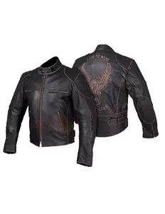 Jachetă de motocicletă din piele L&J Rypard Easy Rider negru 3XL - KSM007/3XL