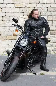 L&J Rypard Hunter chaqueta de moto de cuero negro S-4