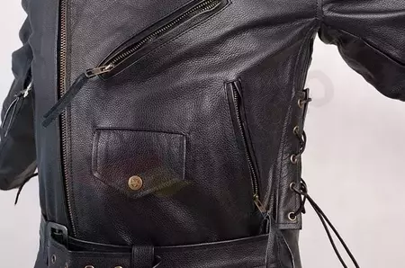 L&J Rypard Ramones giacca da moto in pelle nera S-10